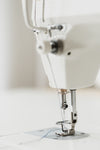 vertical sewing needle closeup