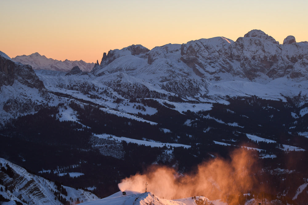 view from the top of the ski hill