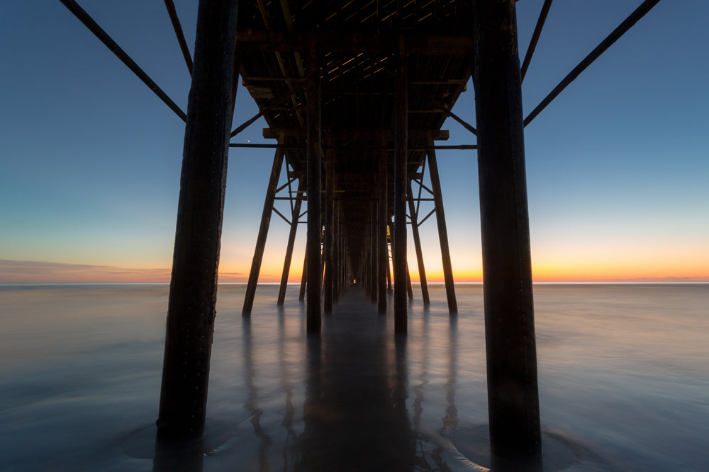 view from under a pier