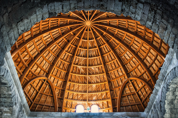 View Inside A Round Wooden Rooftop