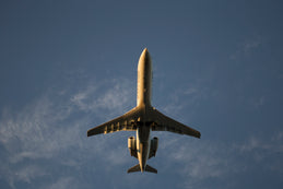 View Of A Low Flying Plane Above