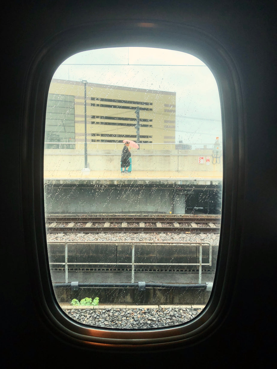 Browse Free HD Images of View Through A Train Window In The Rain