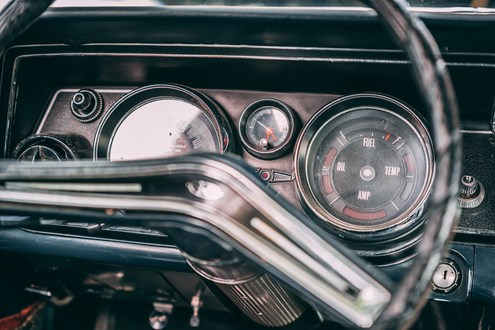 vintage car dashboard