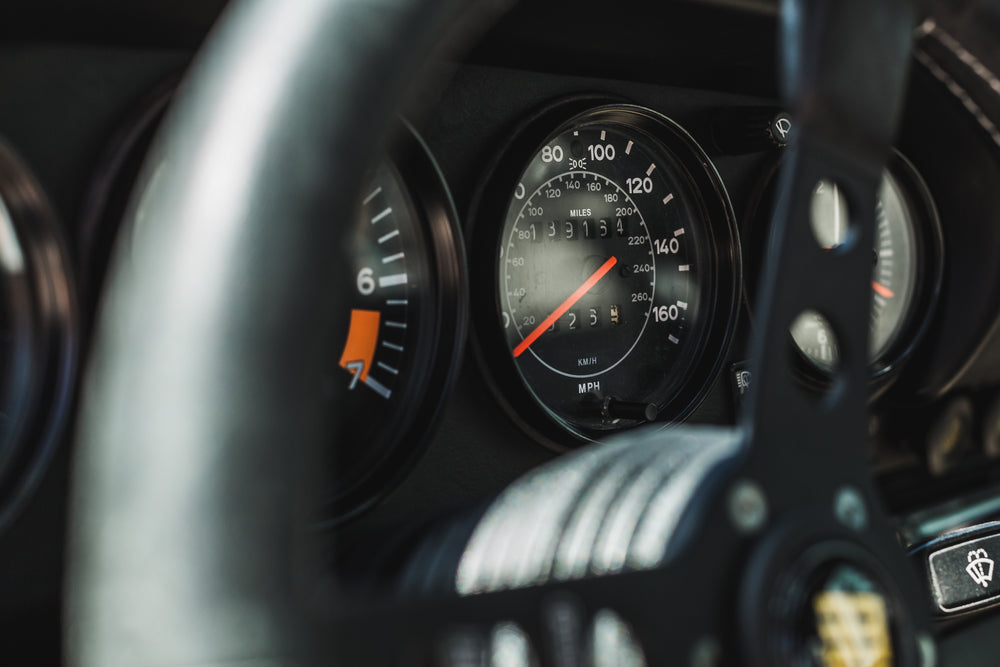 vintage car speedometer