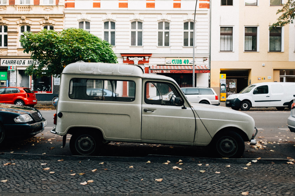 vintage van parked