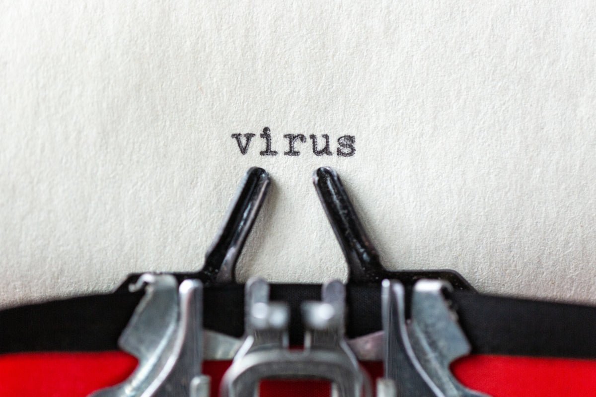 virus a typewritten word in macro