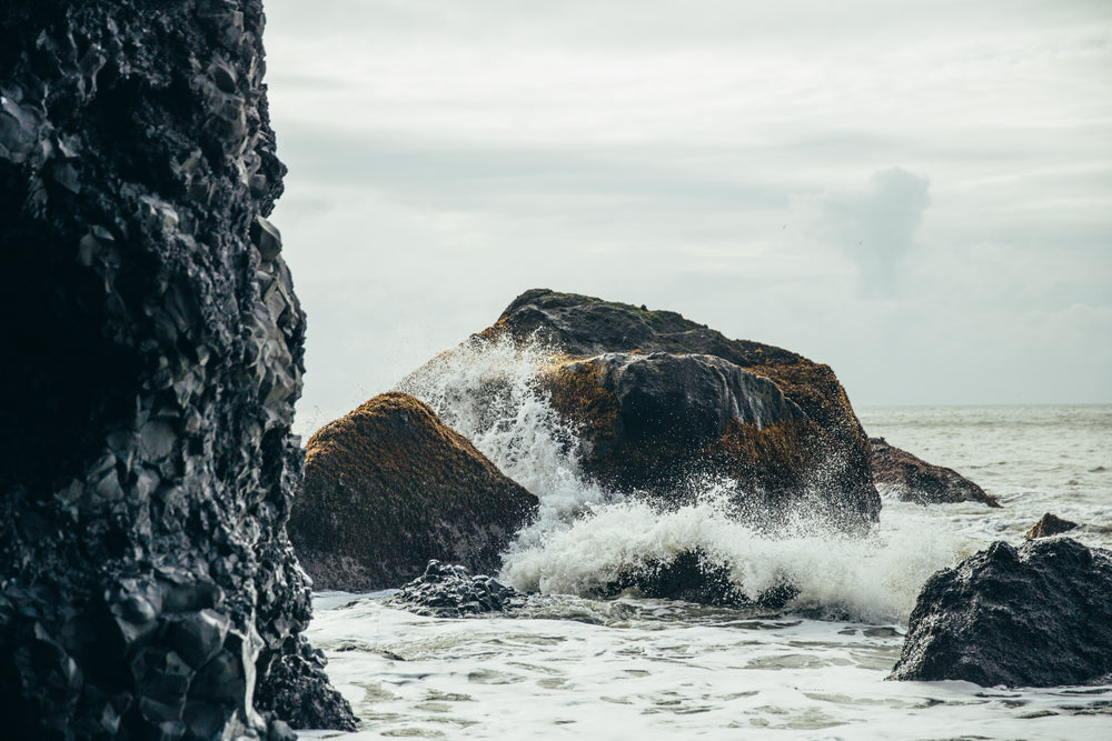 volcanic island shore