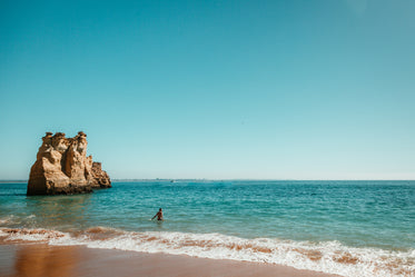 wading at the beach