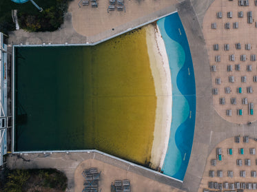 wading pool off season aerial