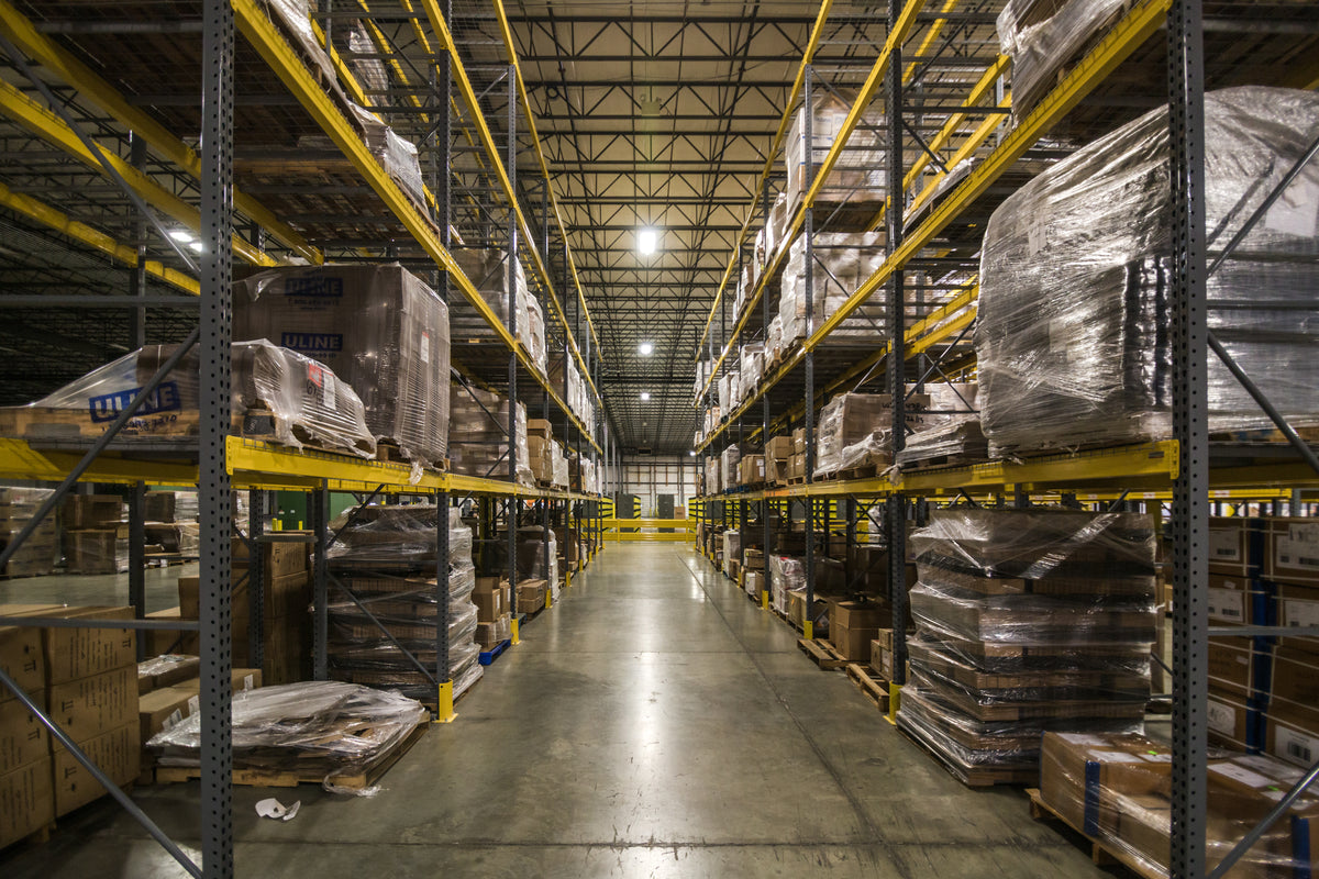 Craft brewery warehouse preparing beer shipments