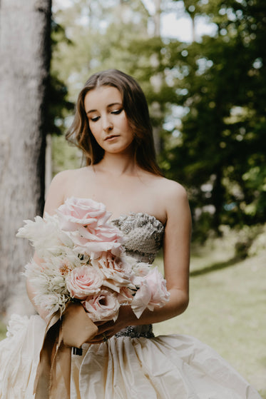 warm summer wedding day bride