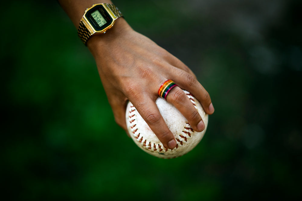 watch ring and softball