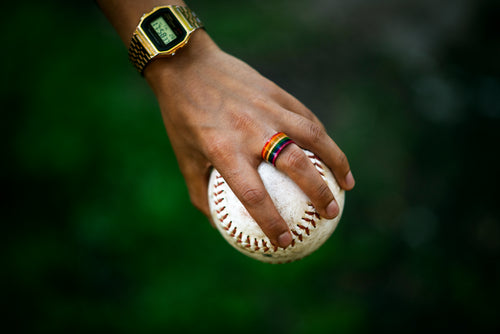 watch ring and softball