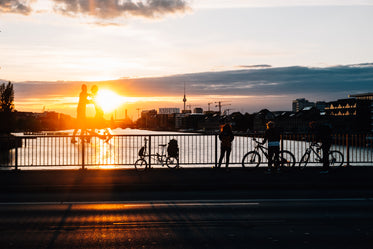 watching the sunset over berlin