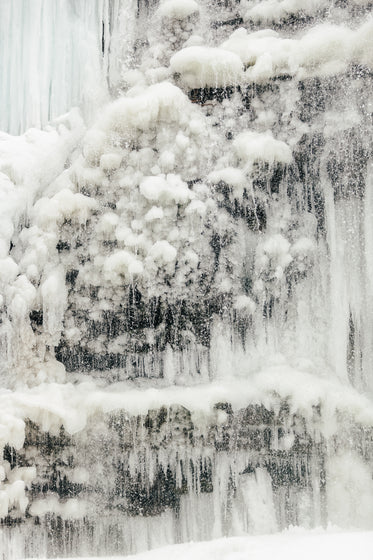 water flowing over ice