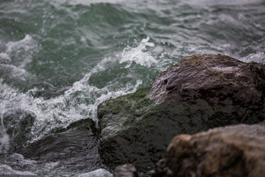 water on rocks