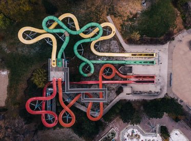 water park off season aerial