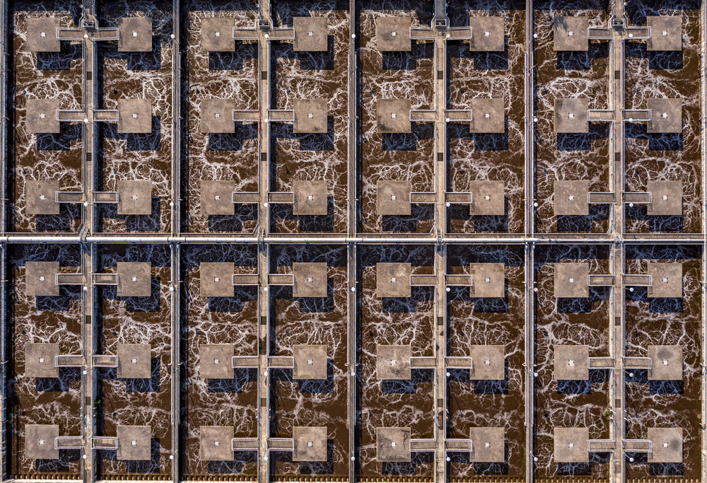 water treatment plant from above