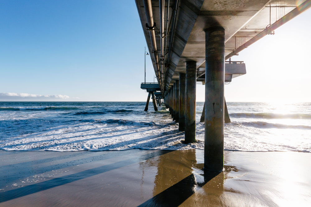 water under boardwalk