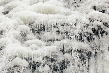 waterfall over ice