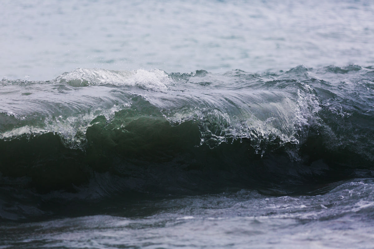 波浪在岸边盘旋