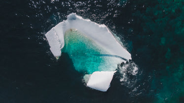 waves rolling over glacier below