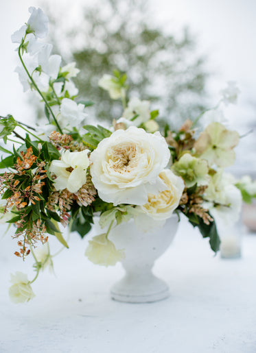 wedding bouquet on table