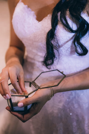 wedding dress & wedding ring