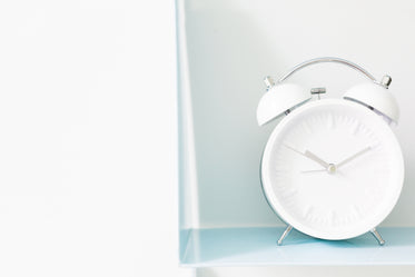 white alarm clock