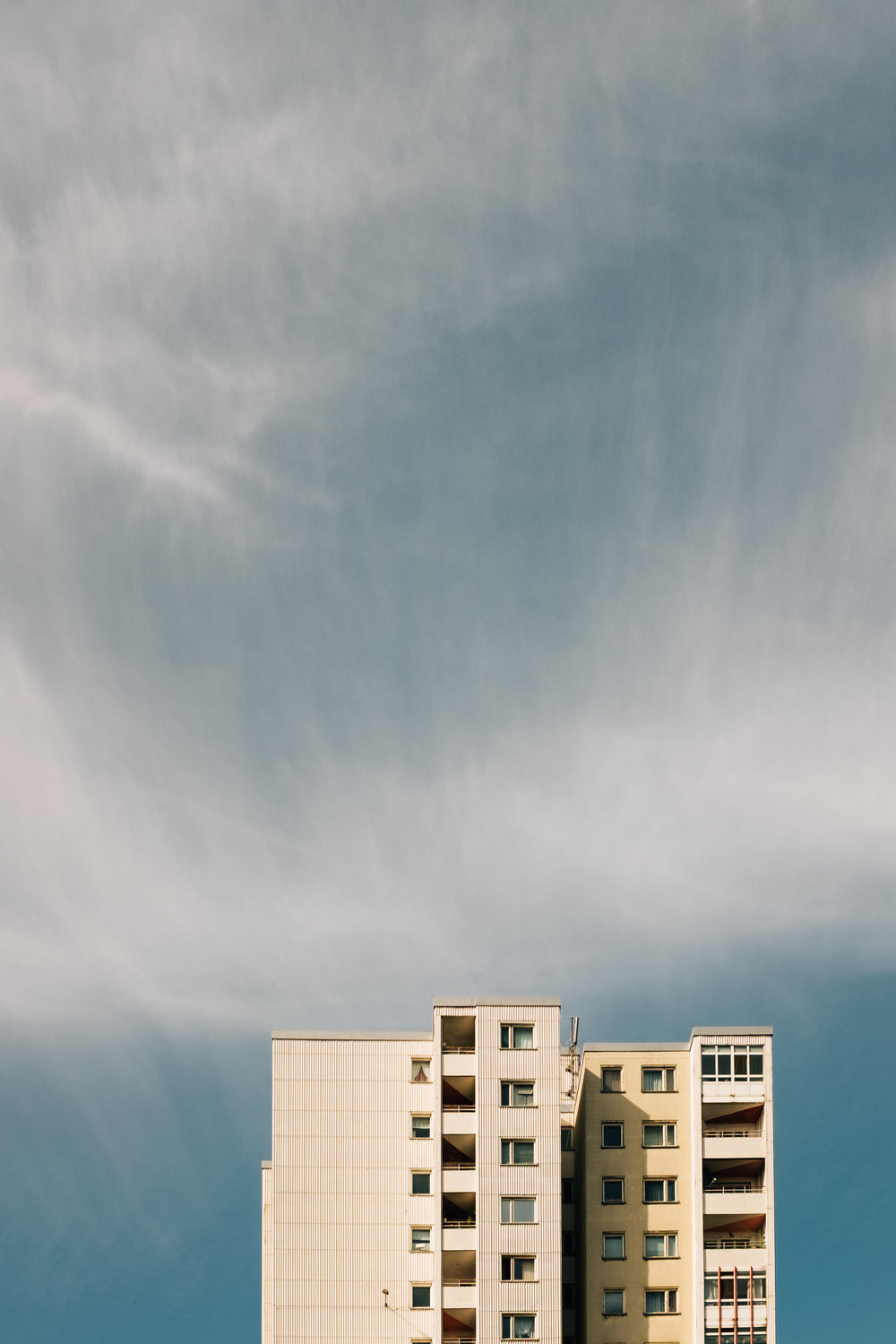 white buildings reach high toward the clouds