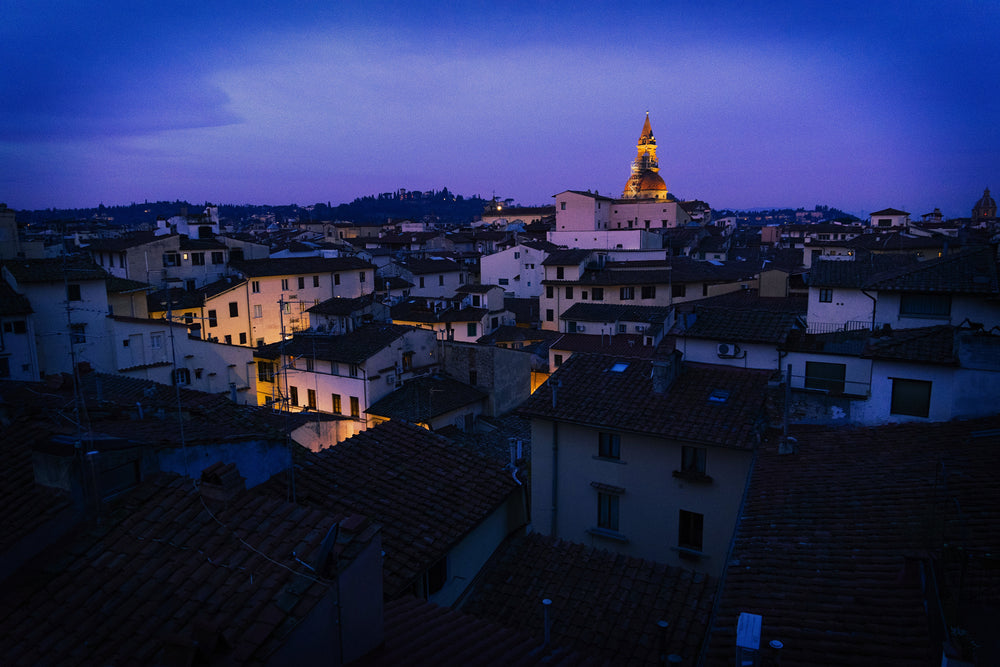 White Buildings Viewed After The Sun Sets