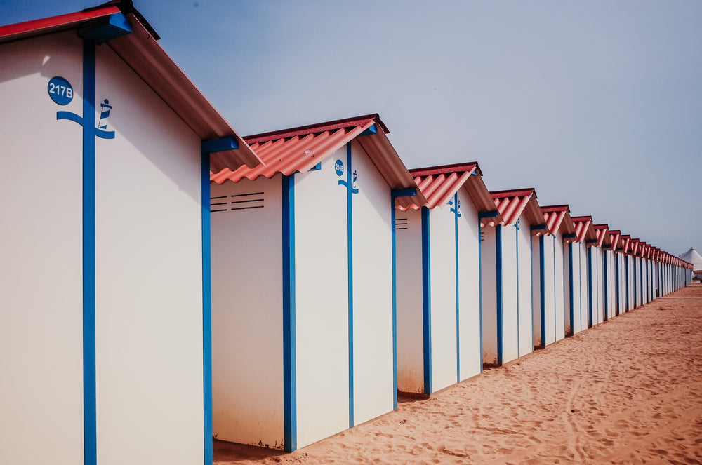 white buildings with red roofs