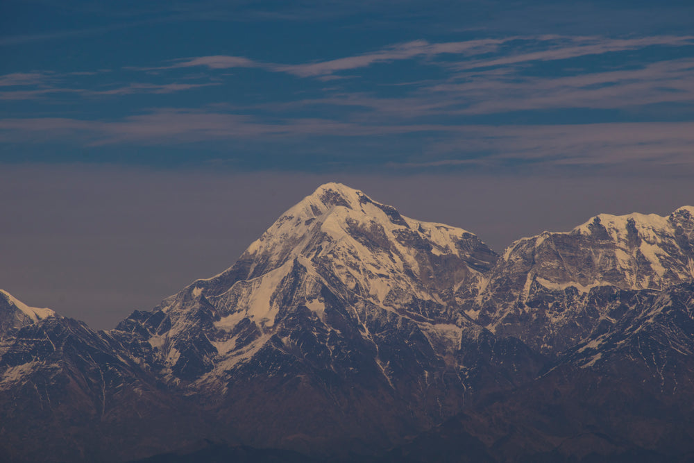 white capped mountain peaks