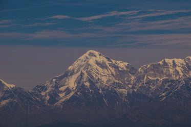 white capped mountain peaks