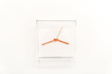 white clock