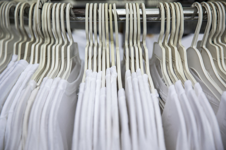 White Cotton T-Shirts On Store Rack