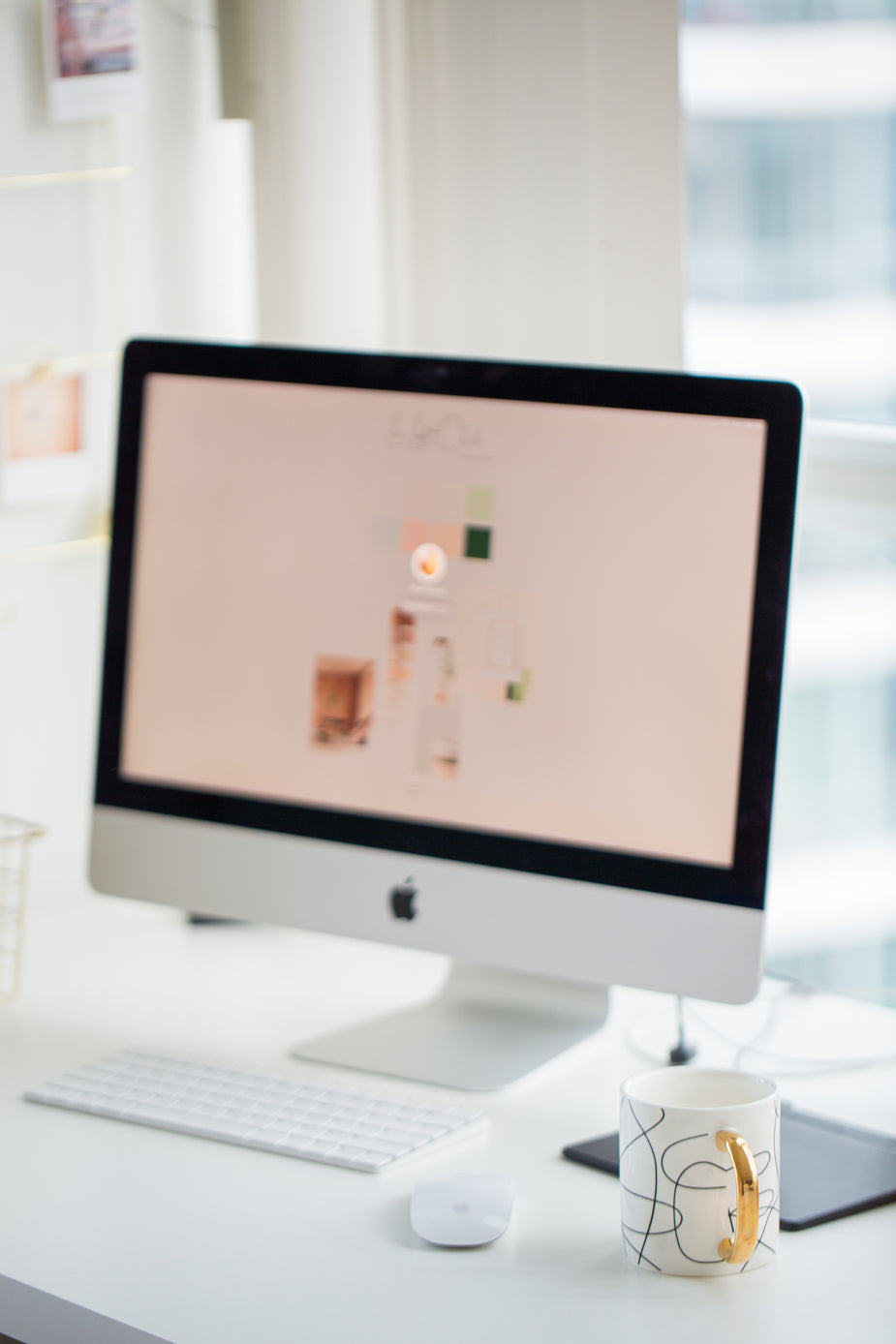 Browse Free HD Images of White Desktop Computer With Coffee Mug