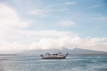 white ferry in water