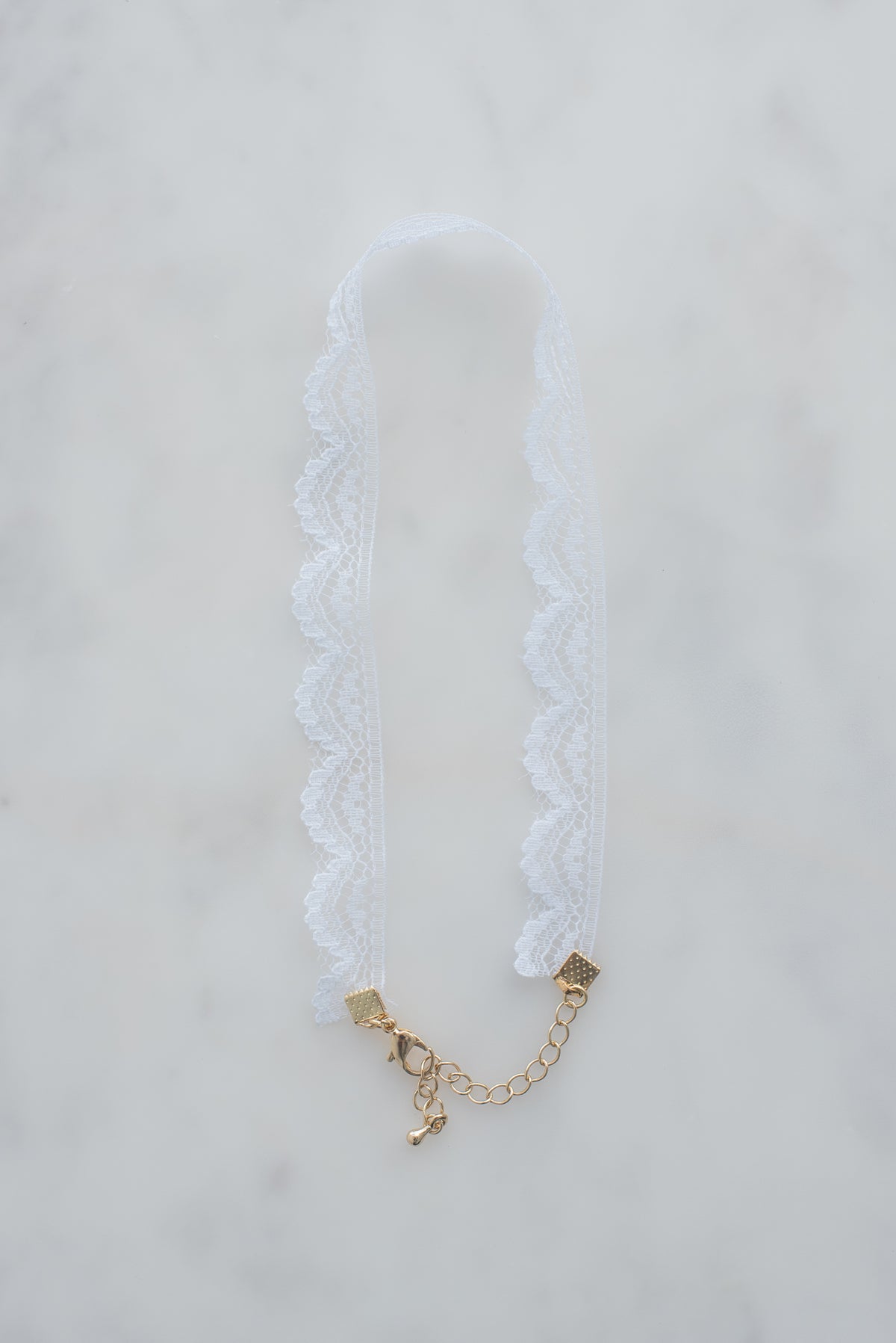白色蕾丝项链