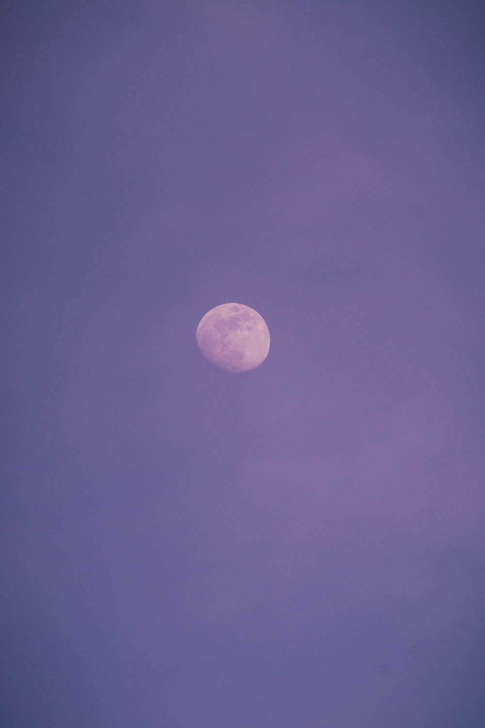 white moon purple night sky