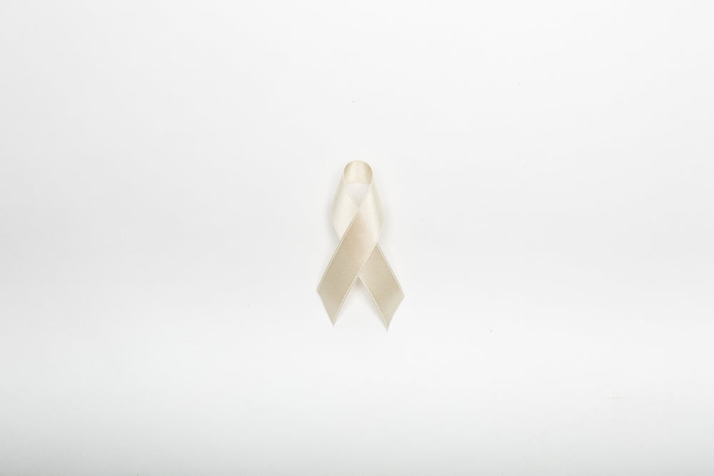 white ribbon centered