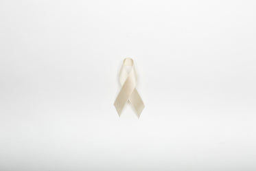 white ribbon centered