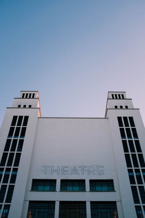 white theater building