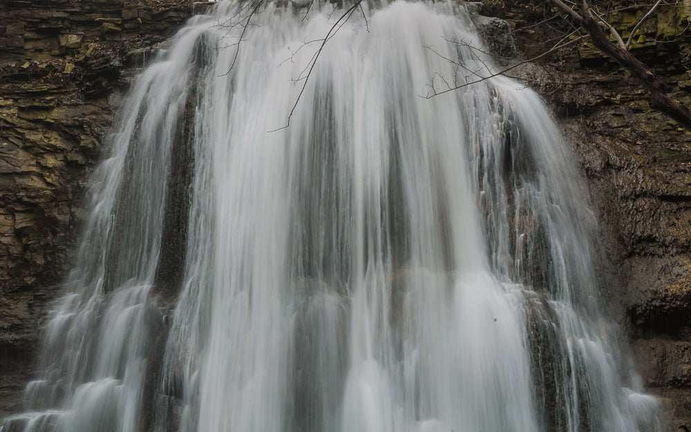 white waterfalls