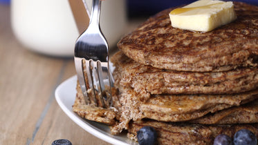 whole grain healthy pancakes