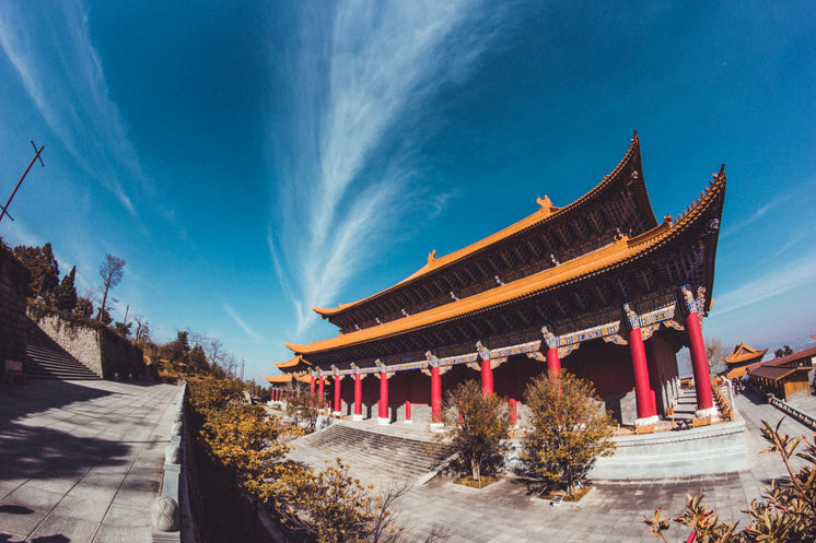 Wide Angle Chinese Temple