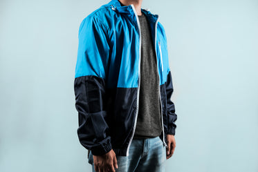 wind breaker in blue