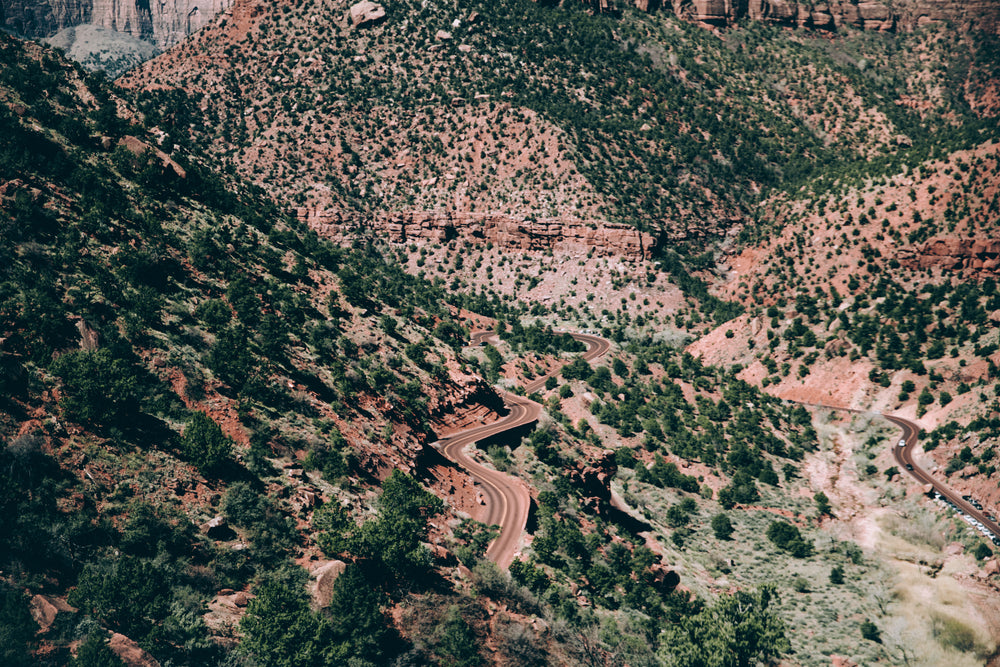 winding desert highway