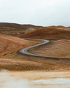 winding road in the sandy desert