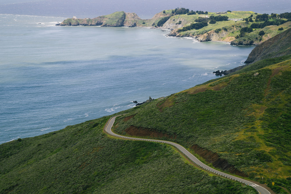 winding road on california coast